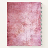ピンクのフローラジャーナル ノートブック (裏面)