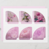 ピンクのフローラスクラップブックコーナー (正面/裏面)