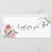 ピンクのフローラスタンドミキサーベーカリーギフト証明書 (正面)