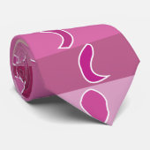 ピンクのフローラストライプパターン ネクタイ (ロール)
