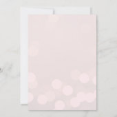 ピンクのフローラストリングライツ企業のホリデーパーティー 招待状 (裏面)