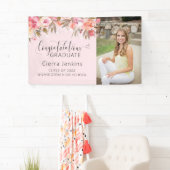 ピンクのフローラストリング光目盛りバナー 横断幕 (インサイチュ)