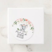 ピンクのフローラゾウの赤ちゃんポップ・アートのシャワー フェイバータグ (インサイチュ)