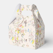 ピンクのフローラチノイスリーベビーシャワー フェイバーボックス (裏面サイド)