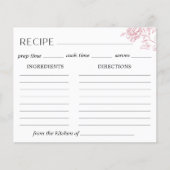 ピンクのフローラチャイノエリーレシピカード (正面)