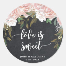 ピンクのフローラチョークの愛は甘いステッ結婚カー