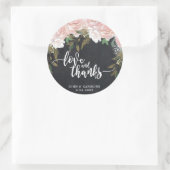 ピンクのフローラチョークの愛感謝していとシステッ結婚ク ラウンドシール (バッグ)