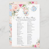 ピンクのフローラティーパーティーあなたの財布のゲームの何 (正面/裏面)