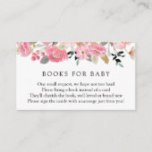 ピンクのフローラティーパーティーブックベビー エンクロージャーカード (正面)