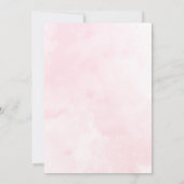 ピンクのフローラティーパーティーベビーは醸造ベビーシャワー サンキューカード (裏面)