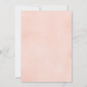 ピンクのフローラテディベア緑の女の子の赤ちゃんシャワー 招待状 (裏面)