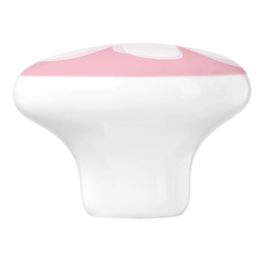 ピンクのフローラデイジー花扉と引き出し引きノブ セラミックノブ (側面)