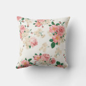 ピンクのフローラデザイナーピローカスタマイズ – ギフトズ クッション (裏面)