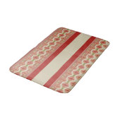 ピンクのフローラデザイナー バスマット (アングル)