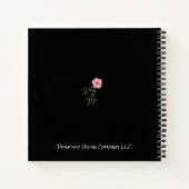 ピンクのフローラドットグリッドノートブックの箇条書きジャーナリング ノートブック (裏面)