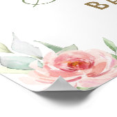 ピンクのフローラノアの箱舟ガールバプテスムウェルカム ポスター (角)