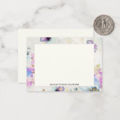 ピンクのフローラノートカード ノートカード (正面/裏面インサイチュ)