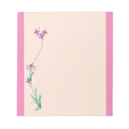 ピンクのフローラノートパッド ノートパッド