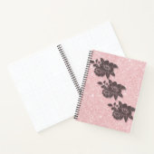 ピンクのフローラノートブック – スパイラルバインド ノートブック (内部)