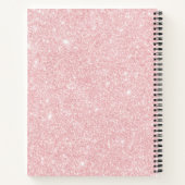 ピンクのフローラノートブック – スパイラルバインド ノートブック (裏面)