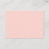 ピンクのフローラハイヒールレジストリブライダルシャワー エンクロージャーカード (裏面)