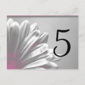 ピンクのフローラハイライトテーブル番号 ポストカード (裏面)