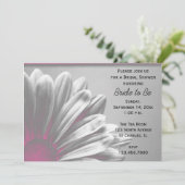 ピンクのフローラハイライトブライダルシャワー 招待状 (スタンド正面)