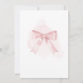 ピンクのフローラハイランド牛のベビーシャワー 招待状 (裏面)