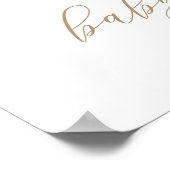 ピンクのフローラハート赤ちゃんシャワー歓迎サイン ポスター (角)