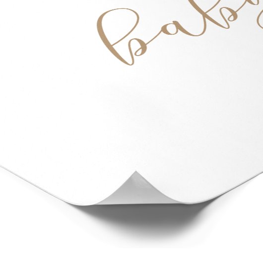 ピンクのフローラハート赤ちゃんシャワー歓迎サイン ポスター (角)