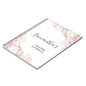 ピンクのフローラバイブルの聖句ジャーナル ノートブック (左側)