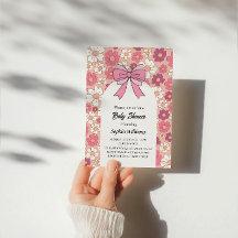 ピンクのフローラバウ赤ちゃんシャワー – 女の子の赤ちゃんシャワー