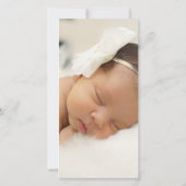 ピンクのフローラバプテスマのブックマークが女子に サンキューカード (裏面)