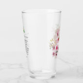 ピンクのフローラバラフォトボーティゾバプティスマの女の子の名前 タンブラーグラス (右)