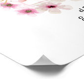 ピンクのフローラバラフォトボーティゾバプティスマの女の子の名前 ポスター (角)