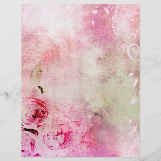 ピンクのフローラバラ (裏面)