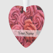 ピンクのフローラバラ オーナメント (正面)