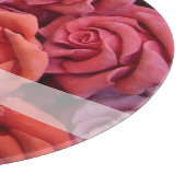 ピンクのフローラバラ カッティングボード (角)