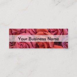 ピンクのフローラバラ スキニー名刺