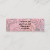 ピンクのフローラバラ スキニー名刺 (裏面)