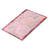 ピンクのフローラバラ ノートパッド (アングル)
