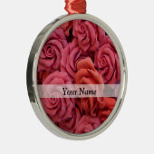 ピンクのフローラバラ メタルオーナメント (右)