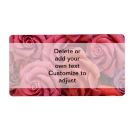 ピンクのフローラバラ ラベル