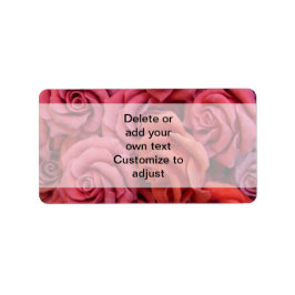 ピンクのフローラバラ ラベル