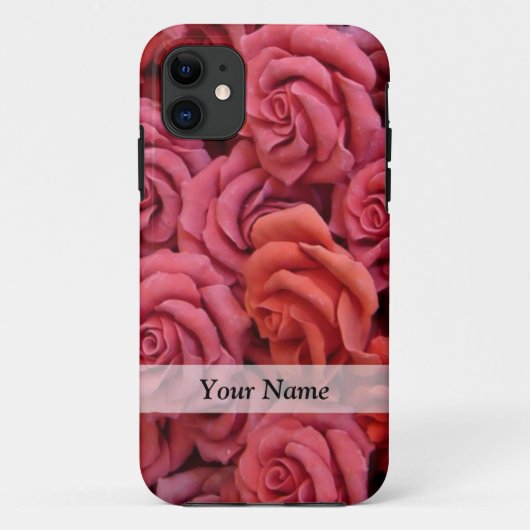 ピンクのフローラバラ Case-Mate iPhoneケース (裏面)