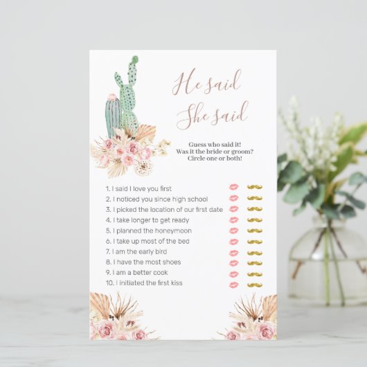 ピンクのフローラパンパスグラス彼は彼女はゲームを言った (スタンド正面)