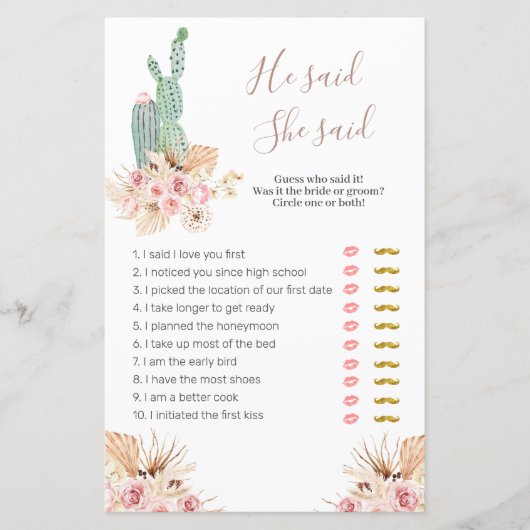 ピンクのフローラパンパスグラス彼は彼女はゲームを言った (正面)