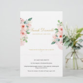 ピンクのフローラパーソナライズされたキャンディバーラッパー (スタンド正面)