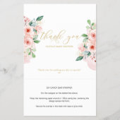 ピンクのフローラパーソナライズされたキャンディバーラッパー チラシ (正面)