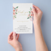 ピンクのフローラパーソナライズされたキャンディバーラッパー チラシ (ハンドル)